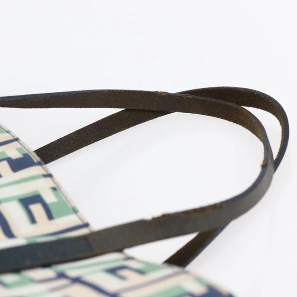 FENDI Zucca Canvas Hand Bag Green Silver Auth 148002 - Picture 9 of 16